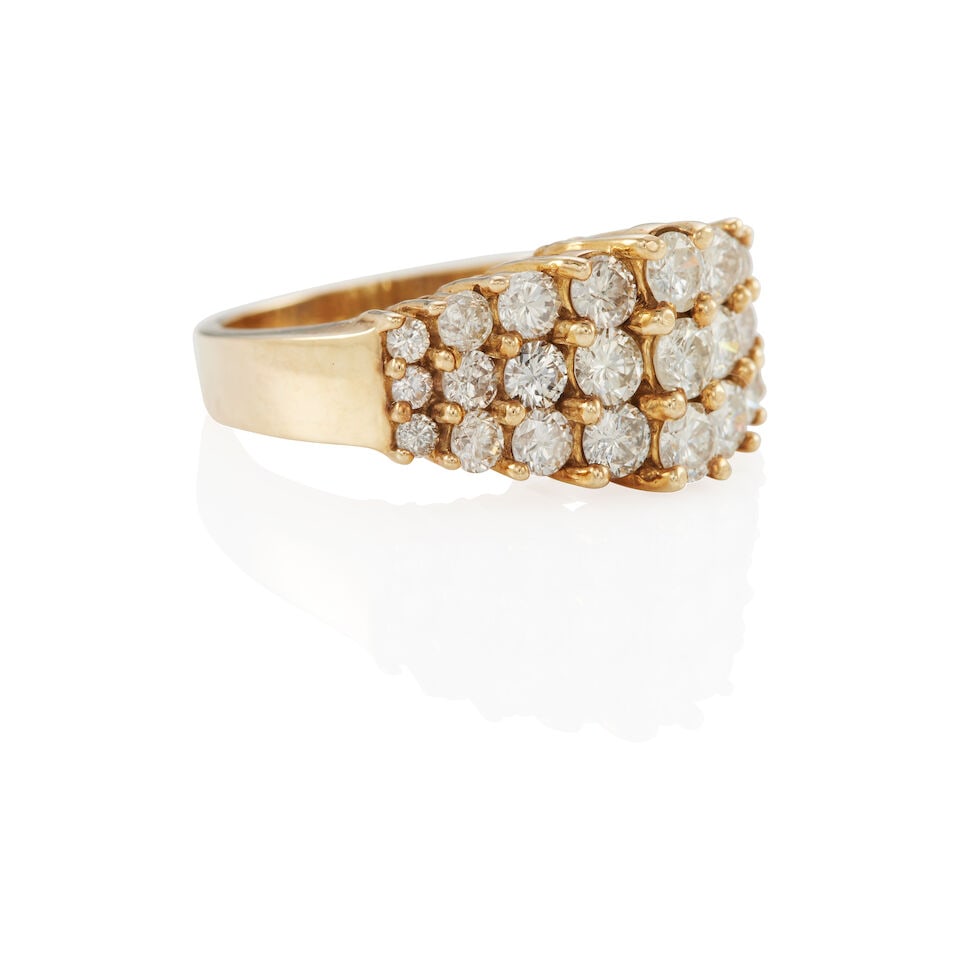 14K GOLD AND DIAMOND RING - 3