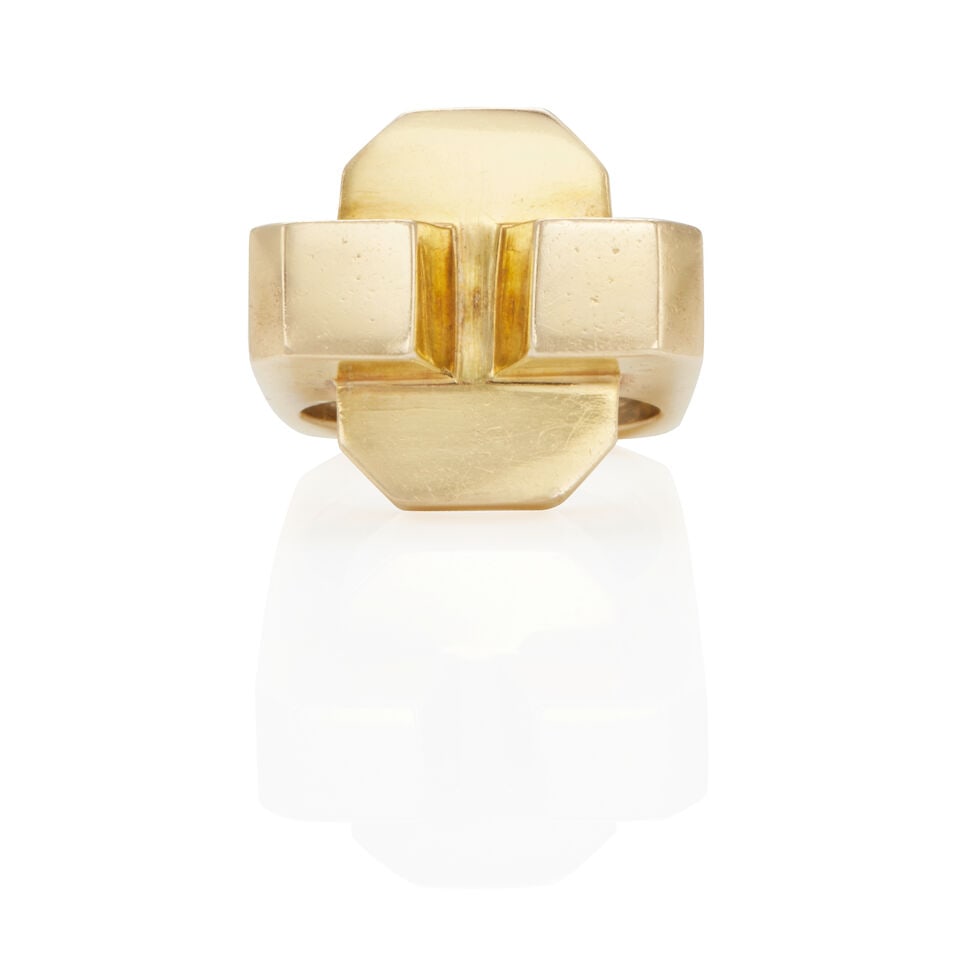 10K GOLD GEOMETRIC RING (1 of 2)