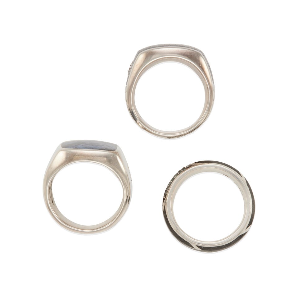 DAVID YURMAN: GROUP OF SILVER RINGS - 2