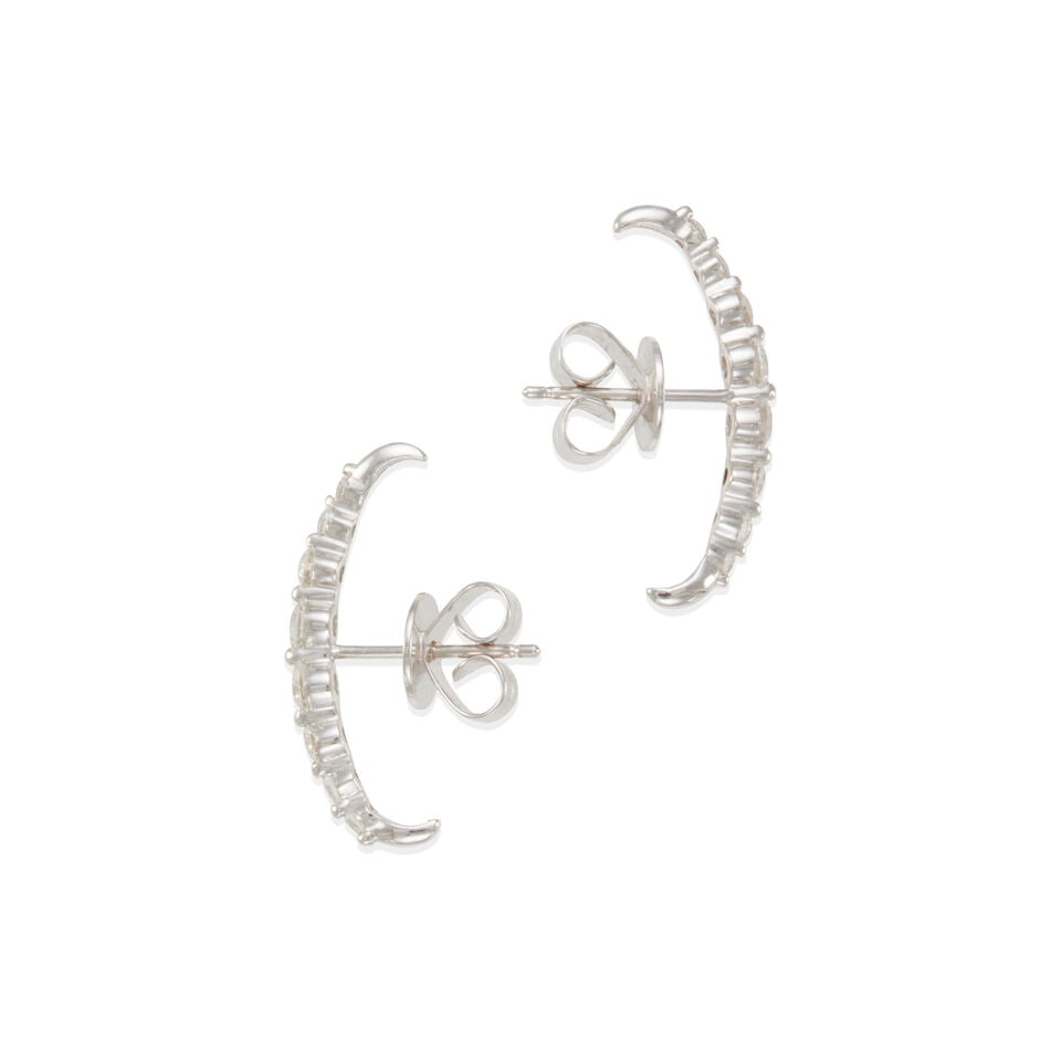 PAIR OF 18K GOLD AND DIAMOND EARRINGS - 2