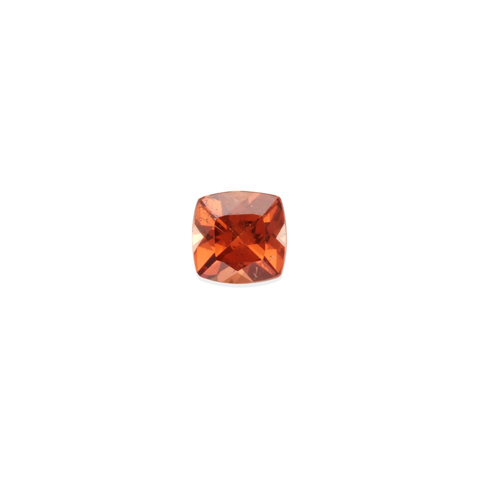 LOOSE SPESSARTINE GARNET WITH GIA REPORT: LOOSE SPESSARTINE GARNET WITH GIA REPORT • One cushion spessartine garnet weighing 1.84 carats • Accompanied by GIA Identification Report no. 5232790580 dated December 2, 2025, stating