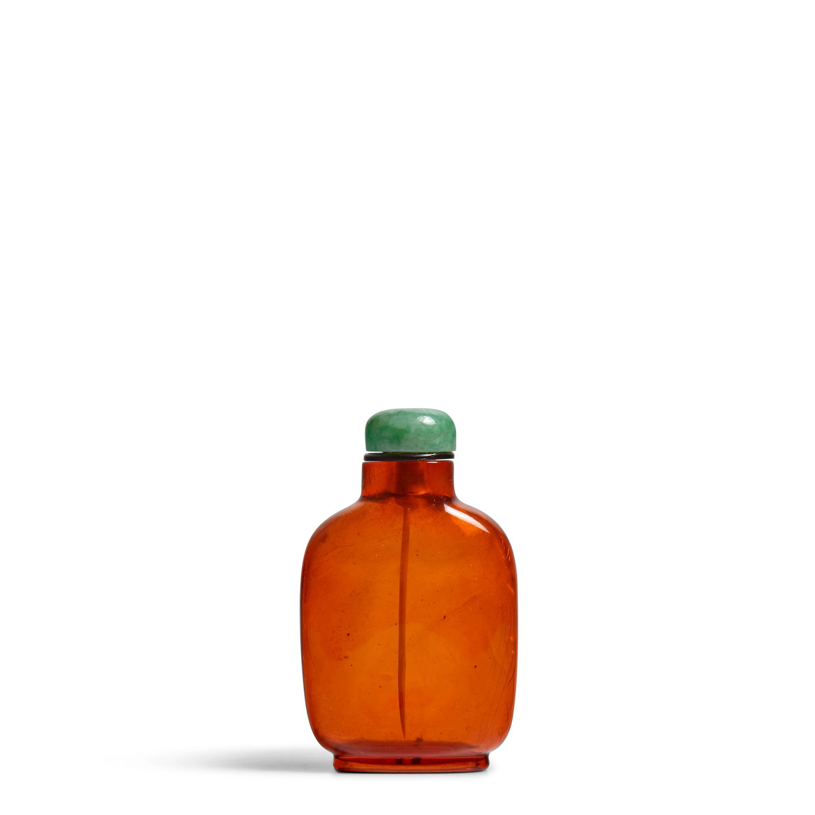 A TRANSPARENT PLAIN HONEY AMBER SNUFF BOTTLE 1750-1850 (1 of 1)