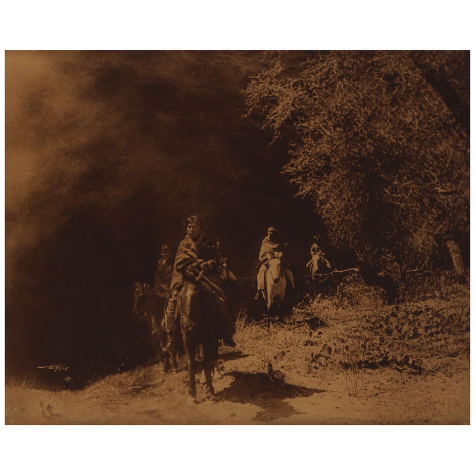 An Edward S. Curtis orotone, 'Out of the Darkness' - 3