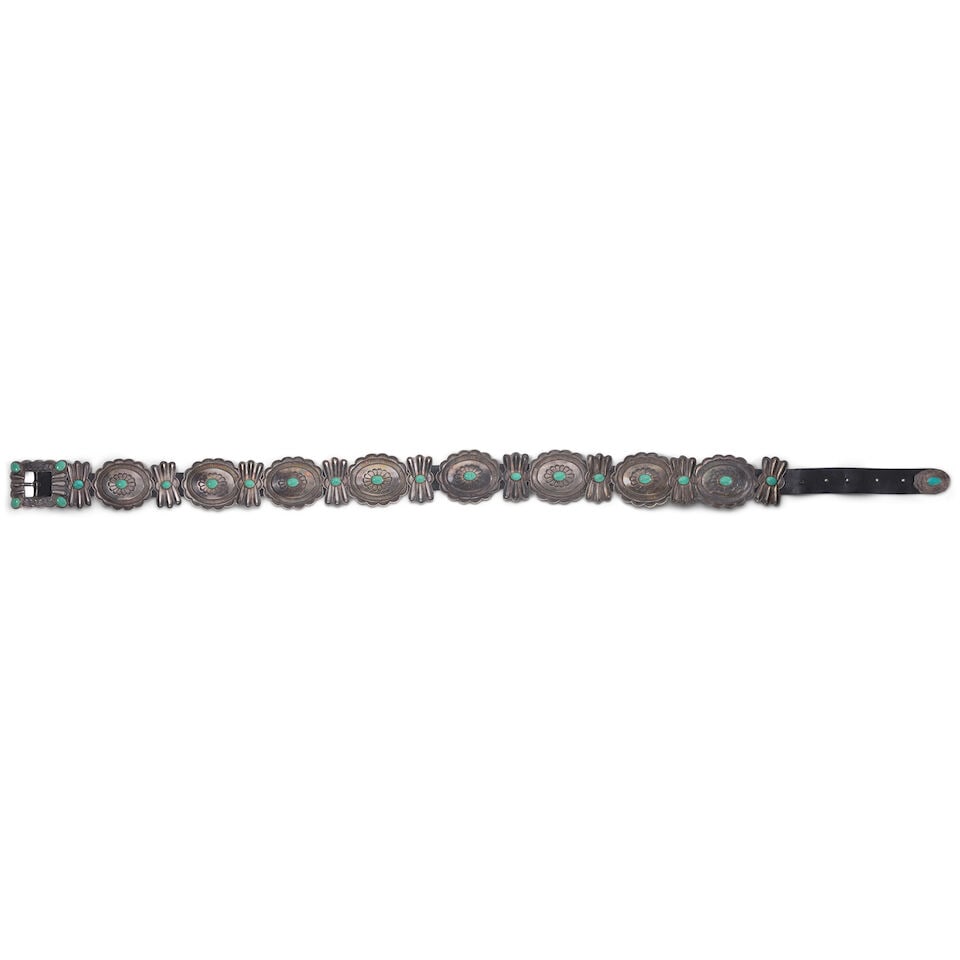 A Frank Burnside silver concha belt (1 of 2)