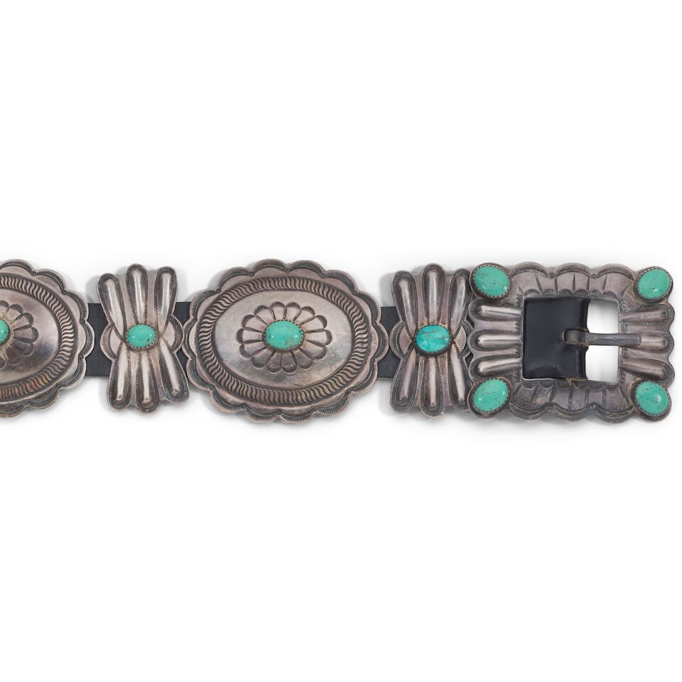 A Frank Burnside silver concha belt - 2