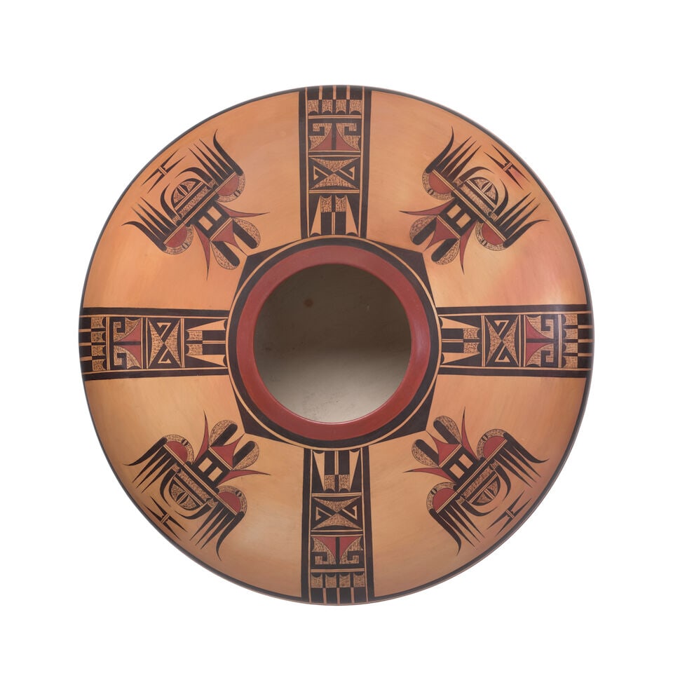 A large Steve Lucas polychrome pottery jar (1 of 2)