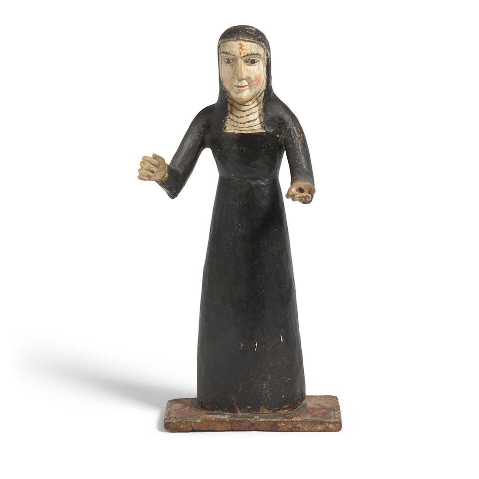 A José Rafael Aragón-attributed bulto of Santa Rita de Casia (1 of 4)