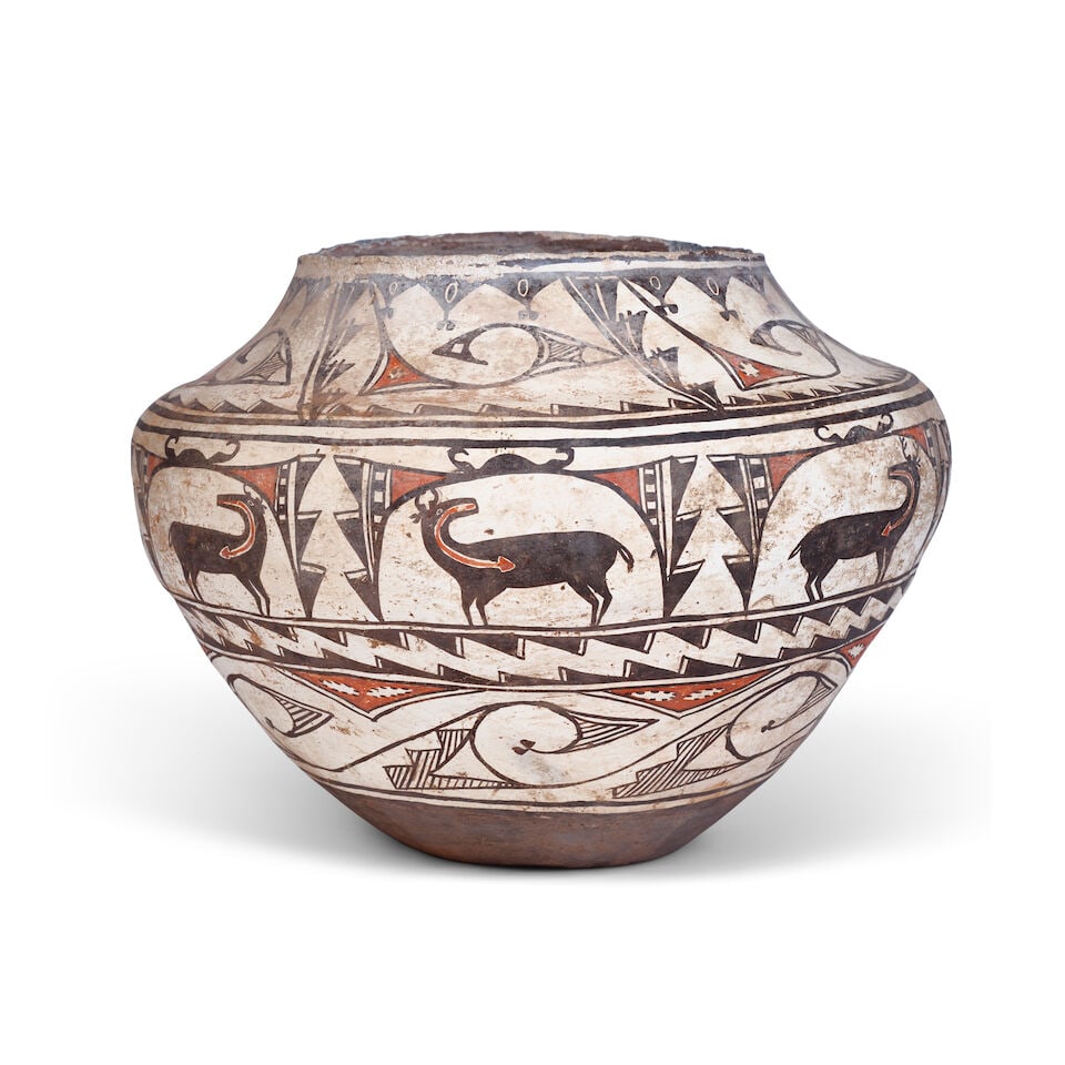 A Zuni polychrome olla - 2