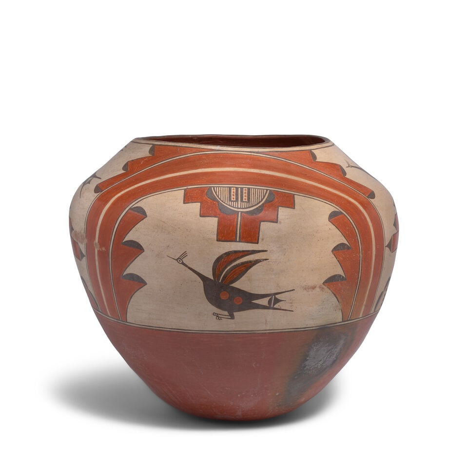 A Trinidad Medina polychrome pottery storage jar - 2