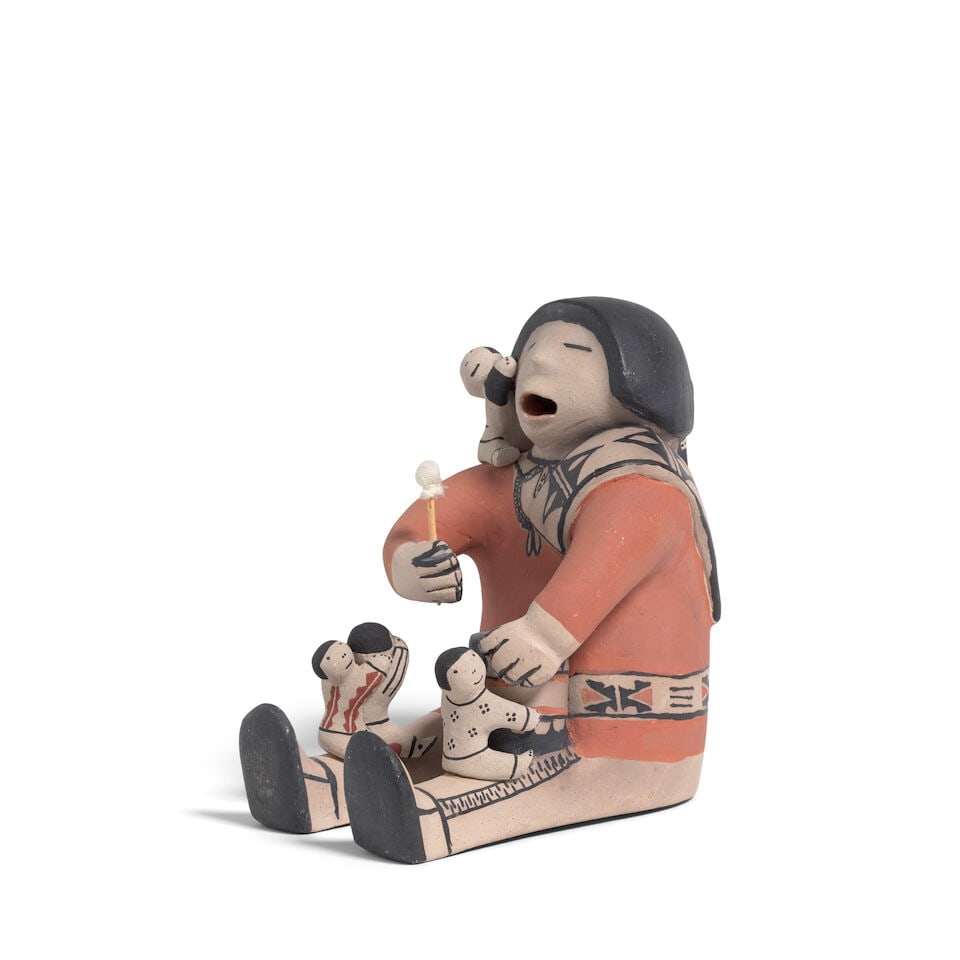 A George Cordero and Helen Cordero pottery storyteller - 3