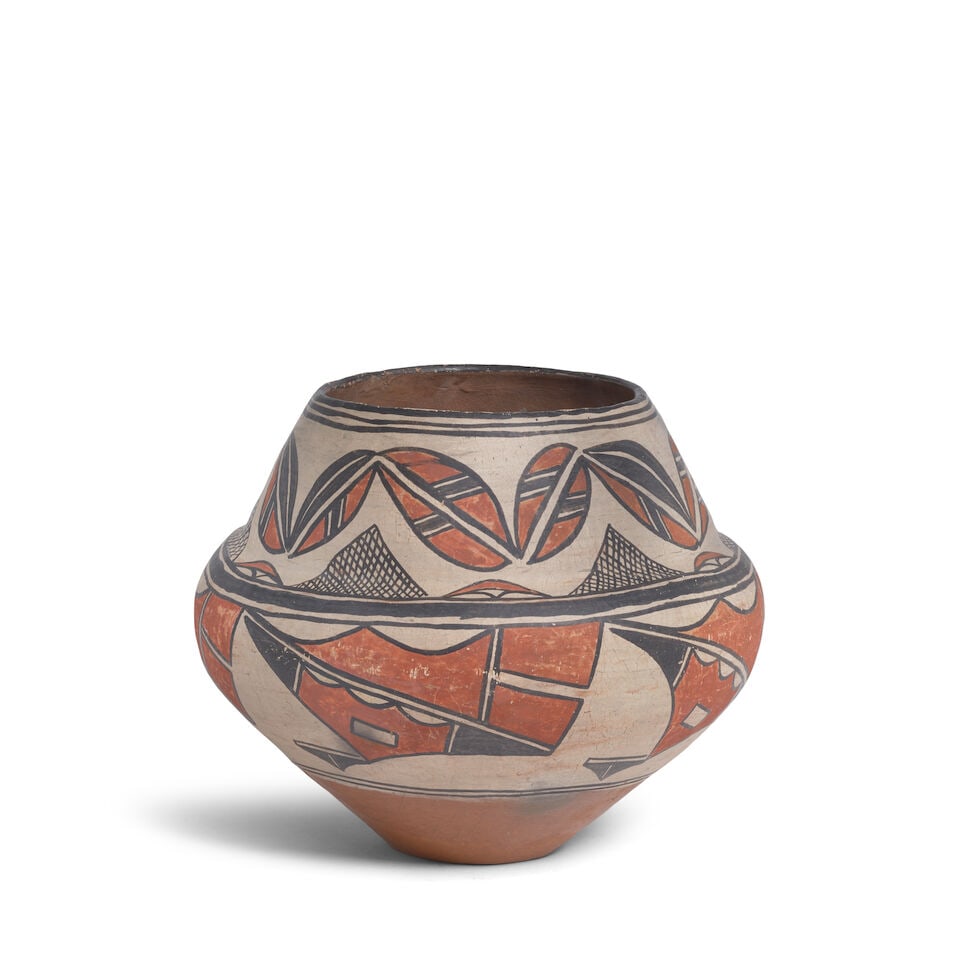A San Ildefonso polychrome pottery jar, attributed to Tonita Peña - 2
