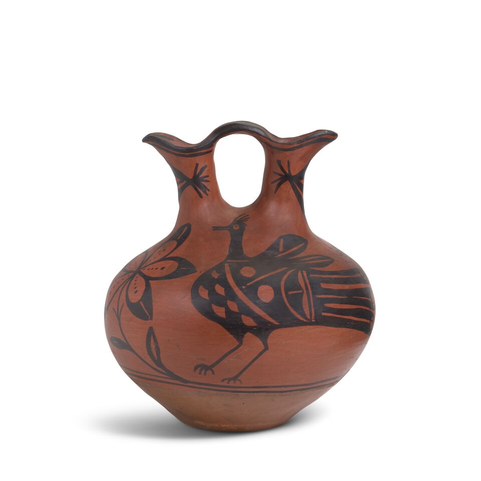 A San Ildefonso black-on-red wedding jar (1 of 2)