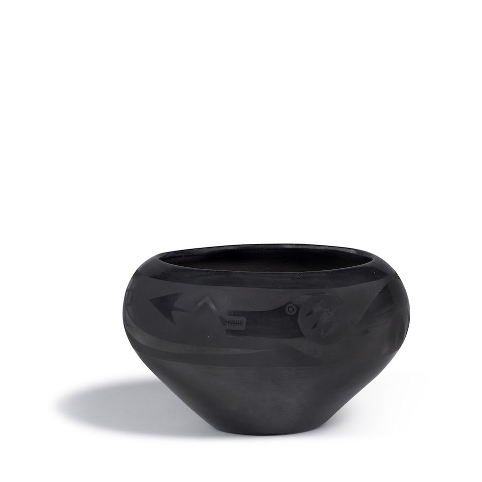 A Maria Martinez blackware pottery bowl (1 of 3)