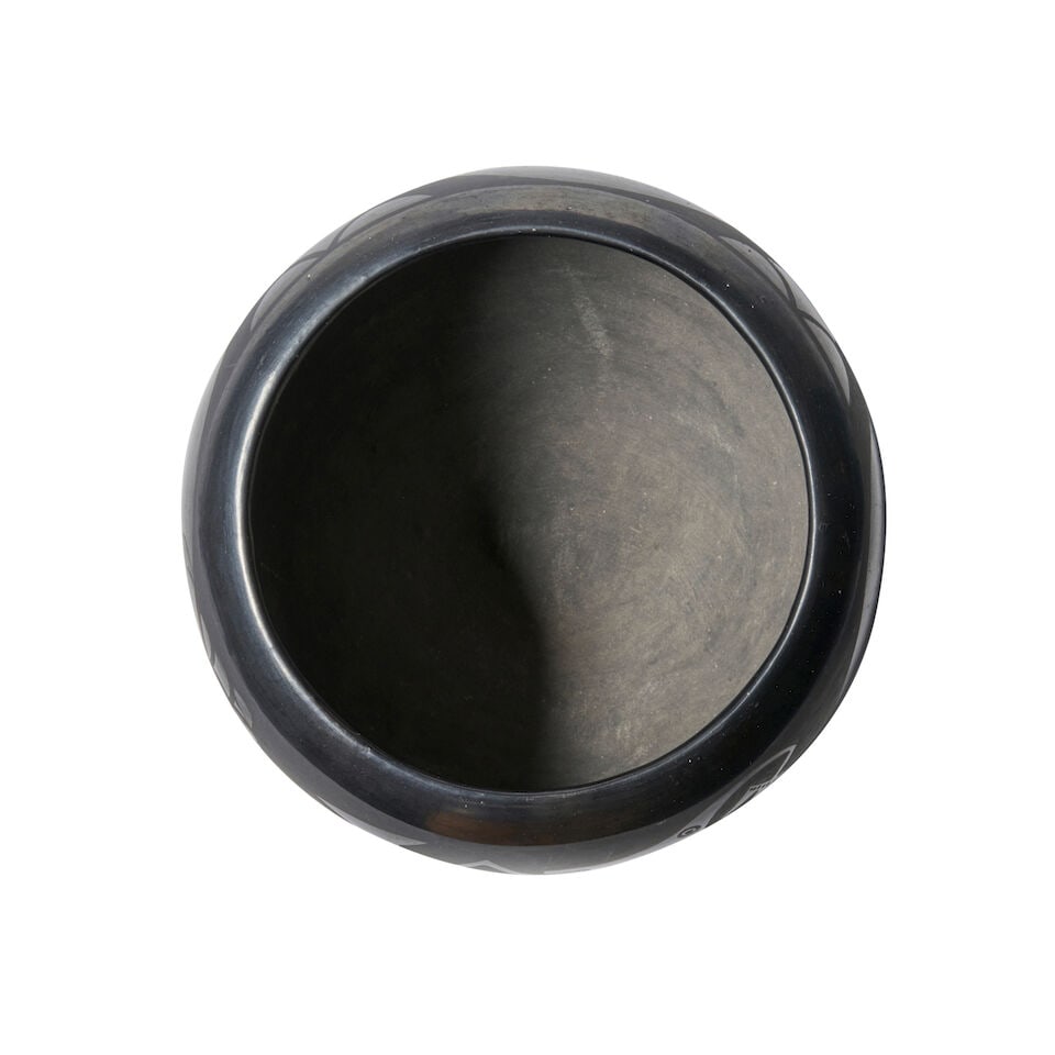 A Maria Martinez blackware pottery bowl - 2