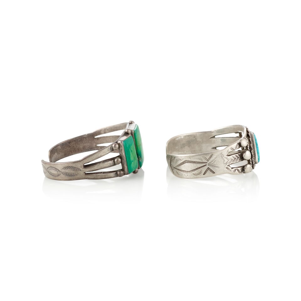 Two Diné (Navajo) cuff bracelets - 3