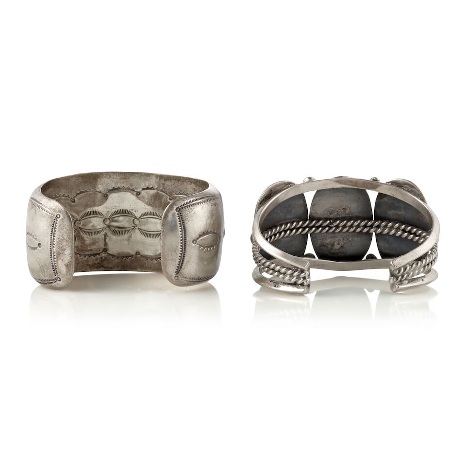 Two Diné (Navajo) cuff bracelets - 2