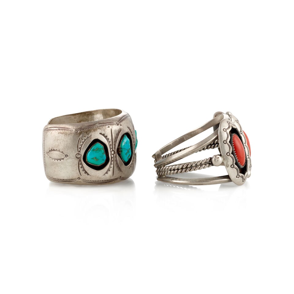 Two Diné (Navajo) cuff bracelets - 3