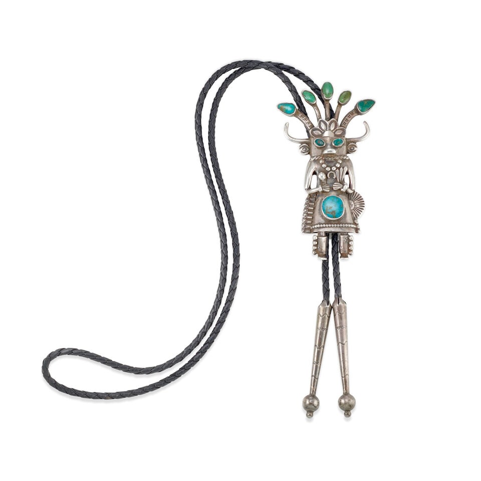 A Zuni katsina-motif bolo tie (1 of 1)