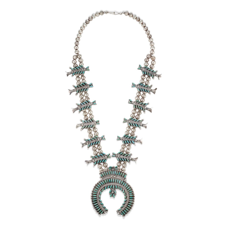 A Zuni needlepoint squash blossom necklace (1 of 1)