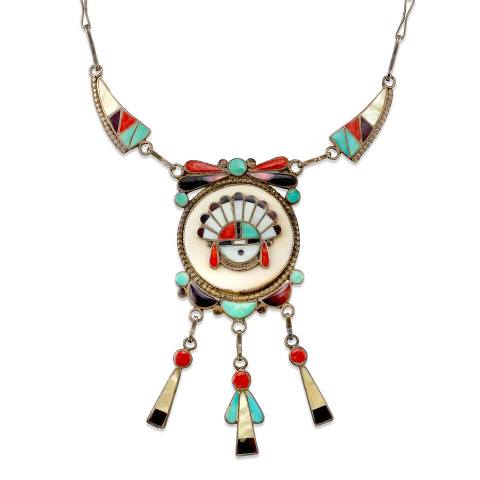 A Theodore (Teddy) Edaakie multi-stone inlay necklace - 2