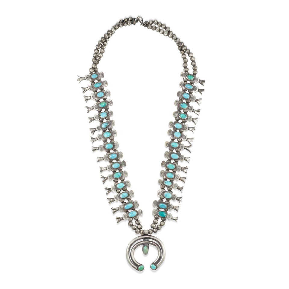 A petite Zuni box-bow squash blossom necklace (1 of 1)