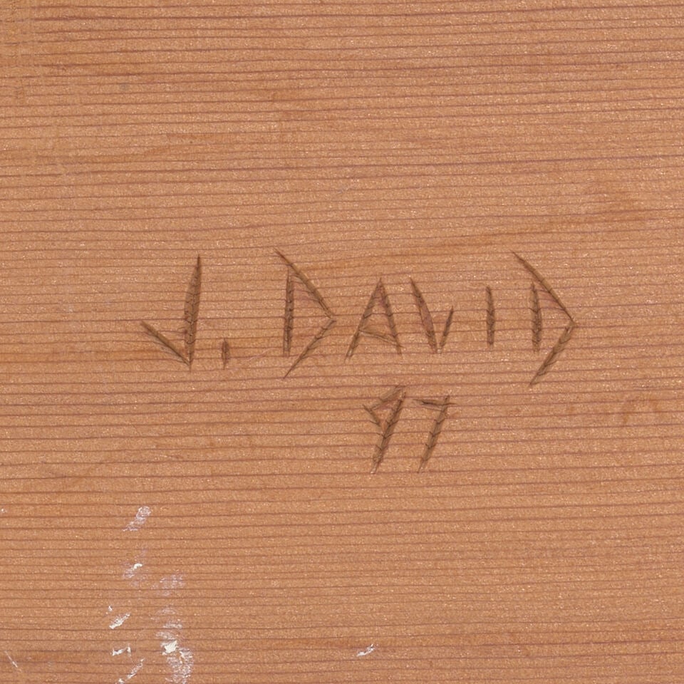 A Joe David carved panel, 1997 - 3