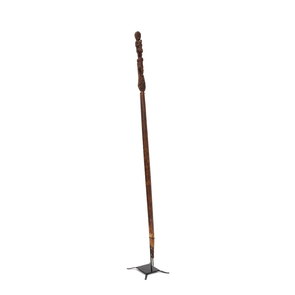 A Northwest Coast effigy speaker staff - 4