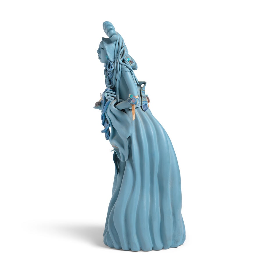 An Elizabeth Abeyta (Nah-Glee-eh-Bah) ceramic and mixed media sculpture - 3