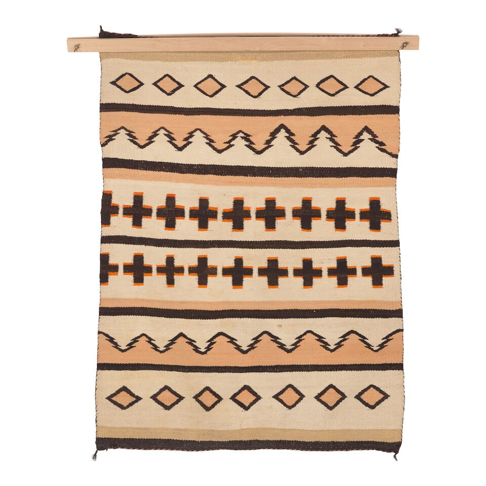 A Diné (Navajo) child's wearing blanket-style rug (1 of 2)