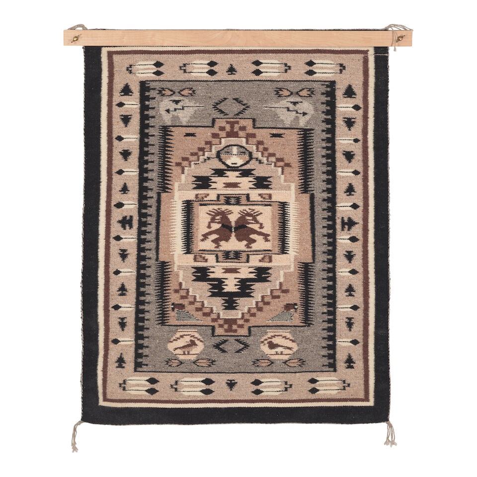 A Maggie Tom Two Grey Hills pictorial weaving (1 of 2)