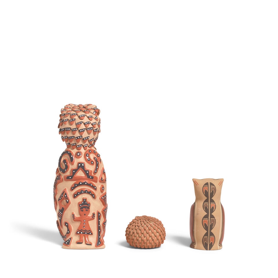 Three Jemez pottery owls - 2
