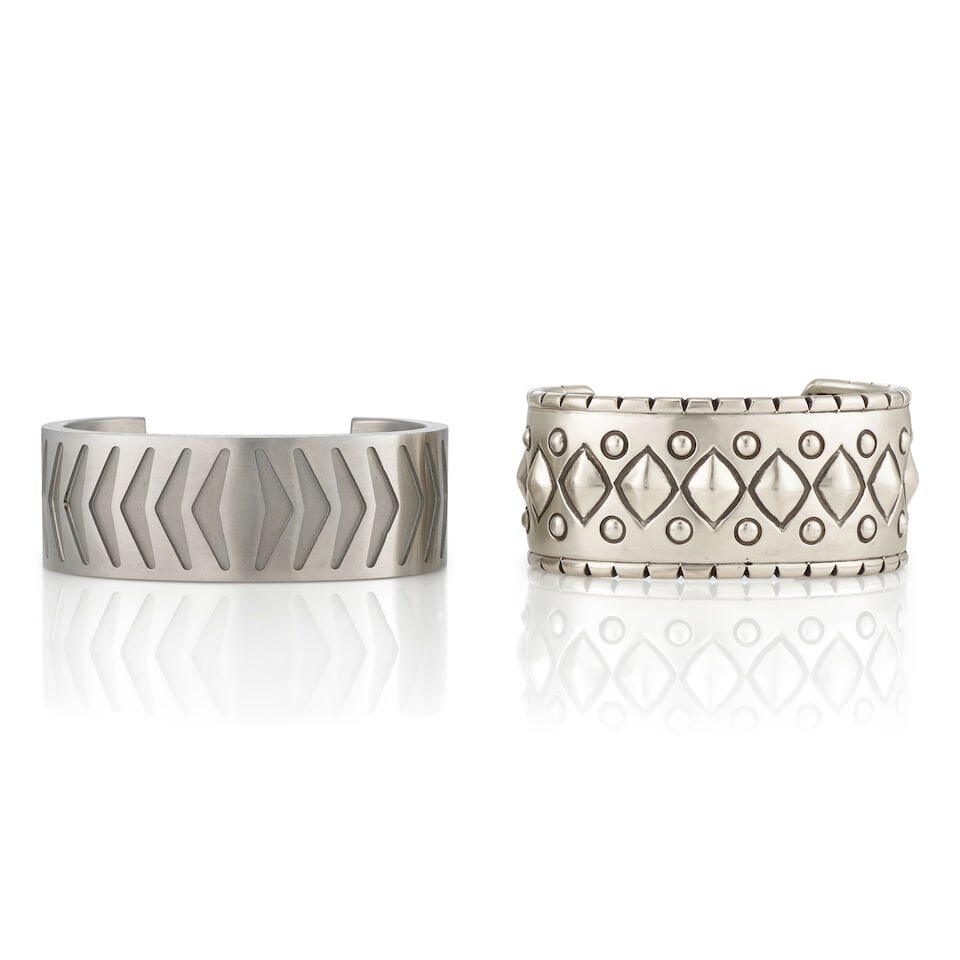 Two modern Native American cuff bracelets (1 of 3)
