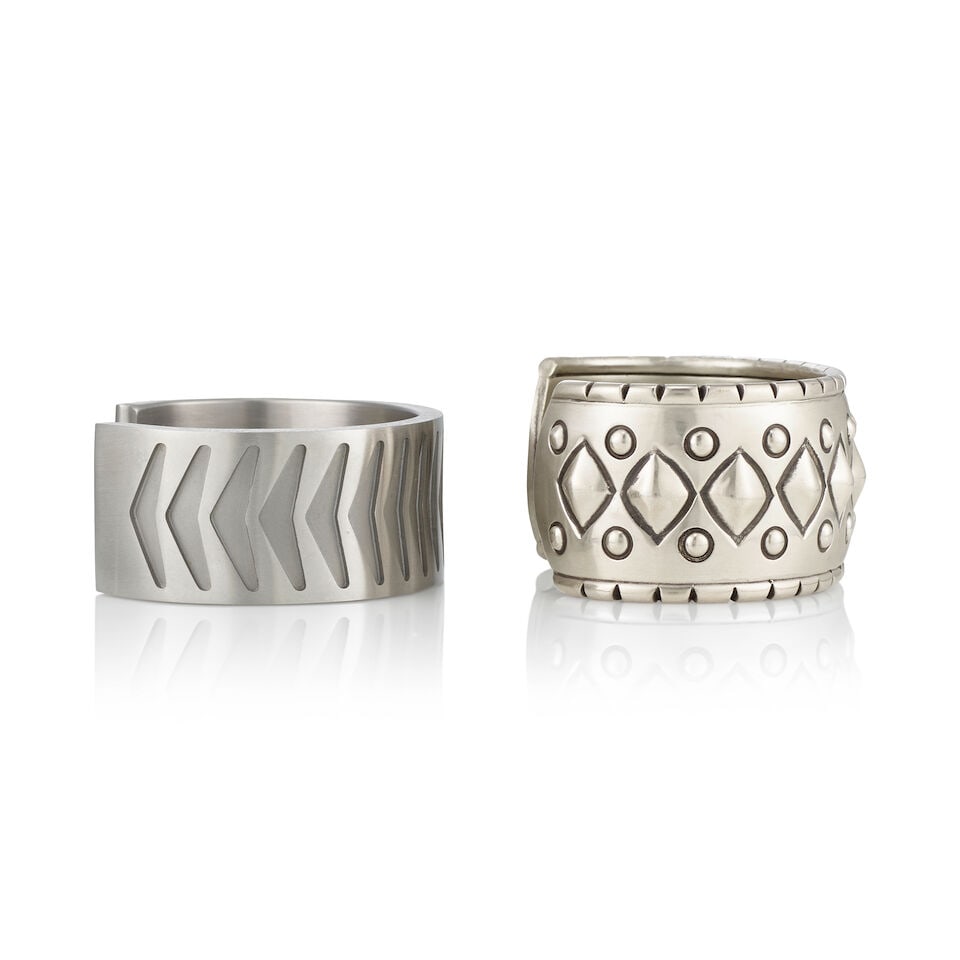 Two modern Native American cuff bracelets - 3