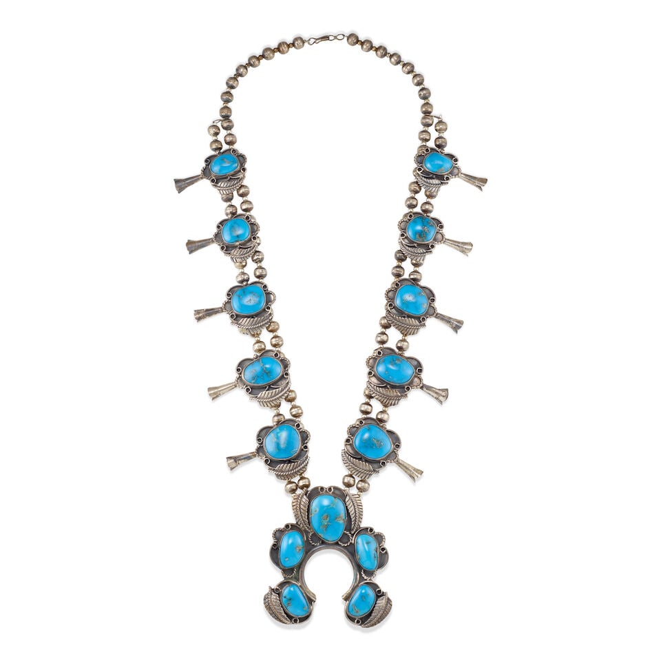 A Diné (Navajo) squash blossom necklace (1 of 1)