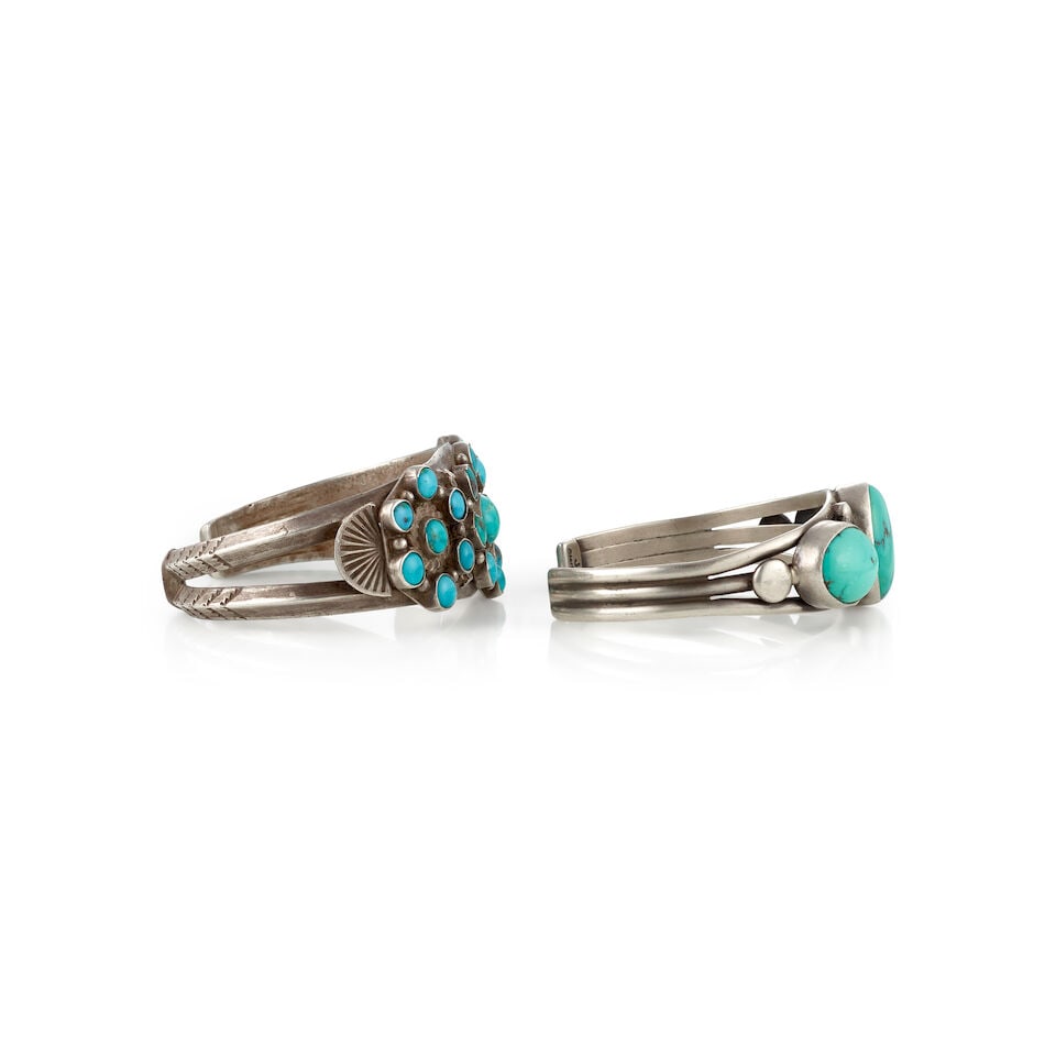 Two Diné (Navajo) cuff bracelets - 3