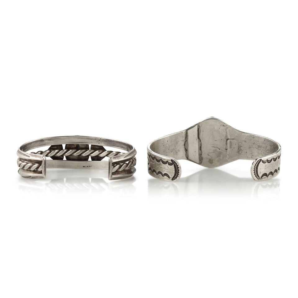 Two Diné (Navajo) cuff bracelets - 2