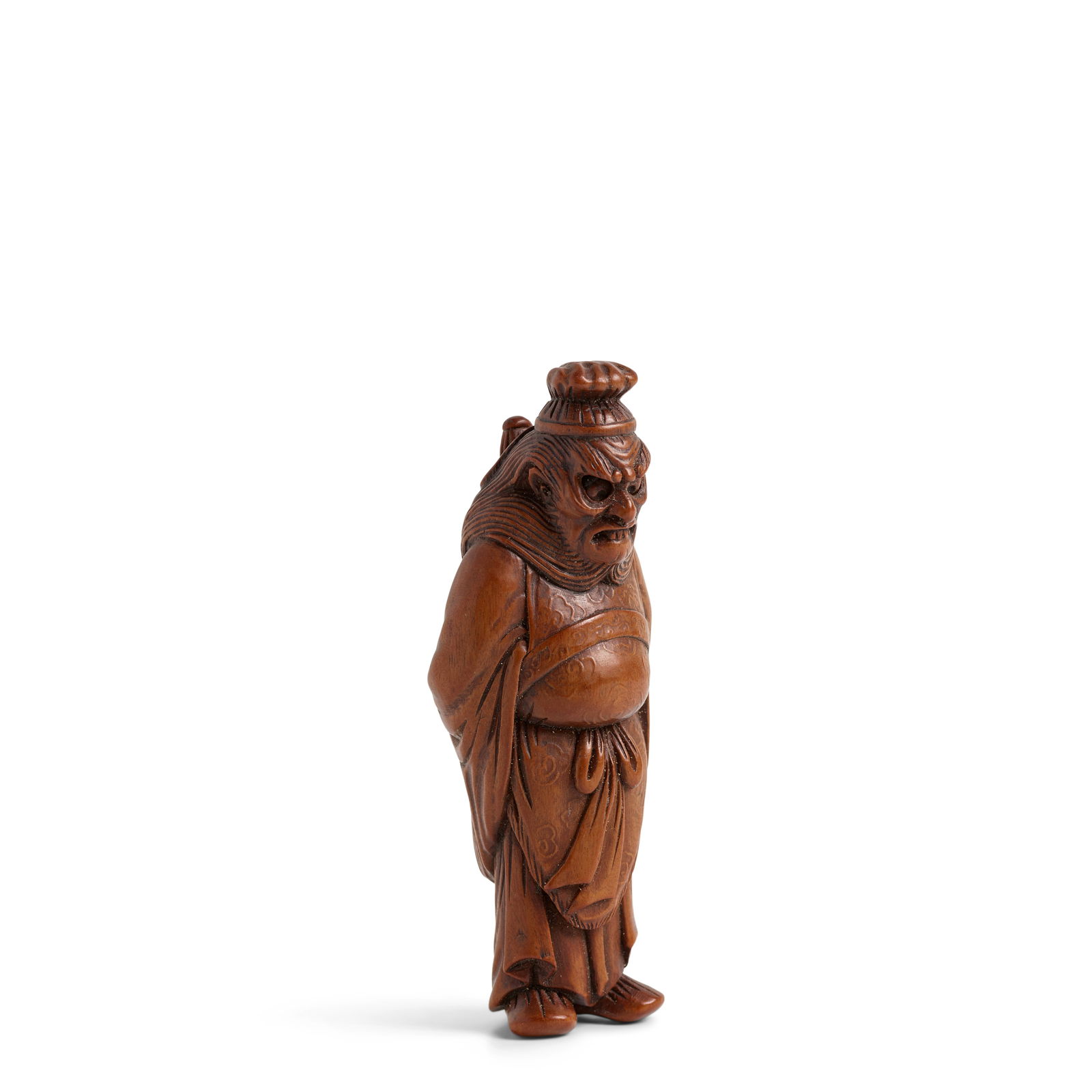 TAMETAKA (ACTIVE CIRCA 1750-1780) An Important Wood Netsuke of Shōki the Demon Queller Edo ... (1 of 1)