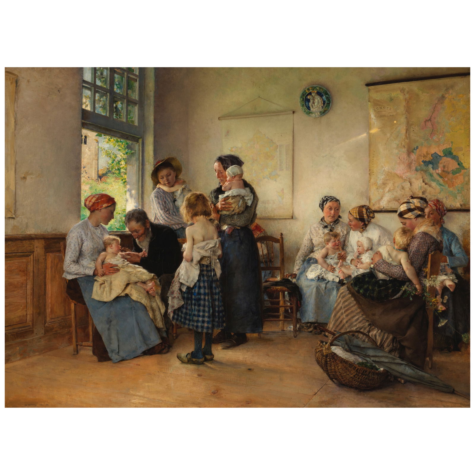 Pascal-Adolphe-Jean Dagnan-Bouveret (French, 1852-1929) La Vaccination (1 of 1)