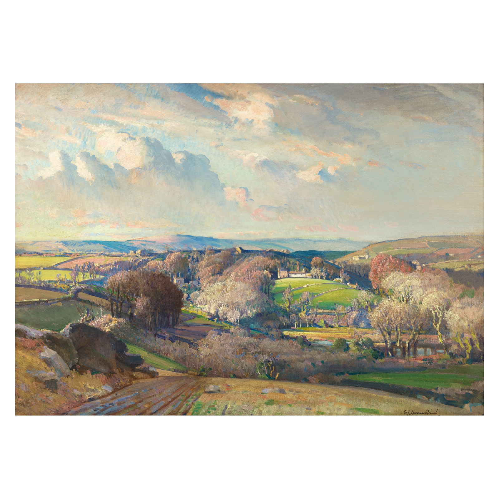 Samuel John Lamorna Birch, RA, RWS, RWA (British, 1869-1955) Lamorna Valley, Cornwall: Samuel John Lamorna Birch, RA, RWS, RWA (British, 1869-1955) Lamorna Valley, Cornwall signed 'S. J. Lamorna Birch' (lower right); further signed and inscribed with title 'Lamorna Valley, Cornwall/ S.