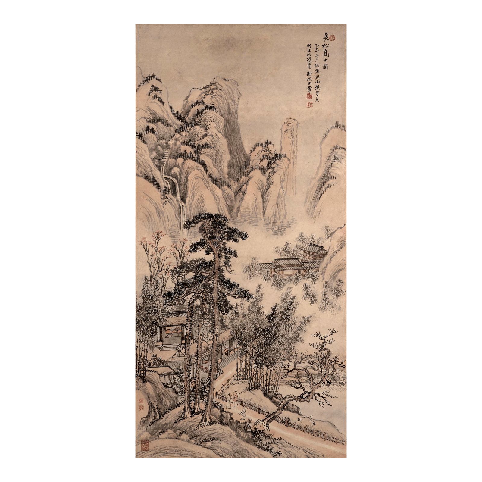 ATTRIBUTED TO WANG HUI (1632-1717) Landscape after Wang Meng and Juran, 1715 (1 of 1)