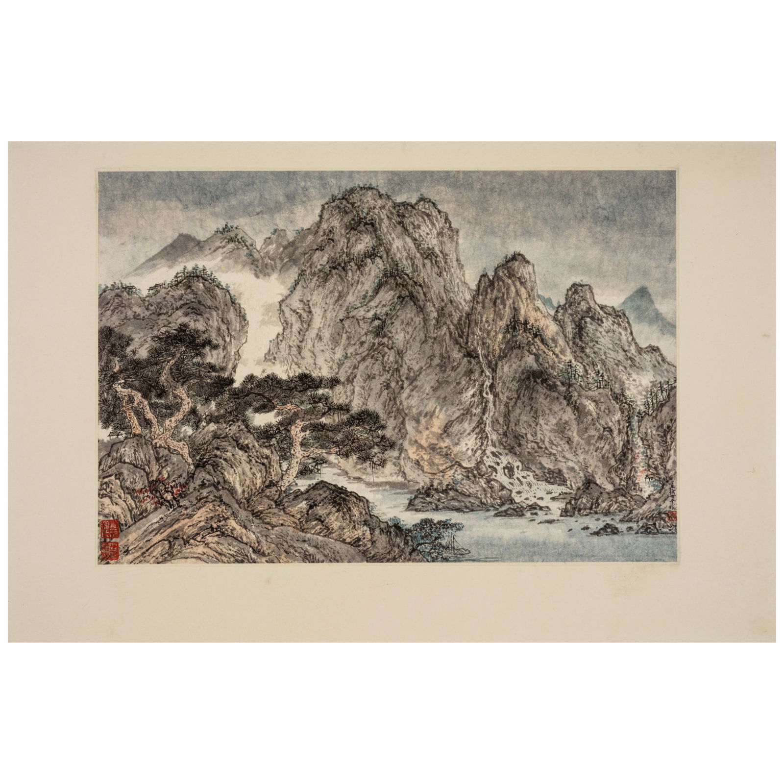 XU SHIPING (1952-2024) Landscapes, 1997: XU SHIPING (1952-2024) Landscapes, 1997 Album of eight leaves, each ink or ink and color on paper, each leaf with an artist's inscription, several leaves dated dingchou, each leaf signed Xu Shiping, w