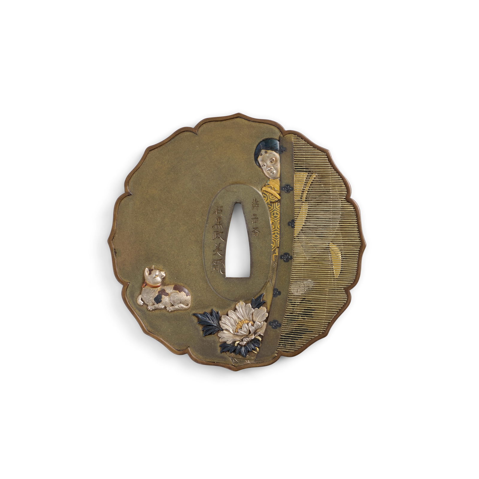 MANNER OF ISHIGURO MASAYOSHI (1775-1862) A Mixed-Metal Tsuba (Hand Guard) Meiji era (1868-1912),... (1 of 1)