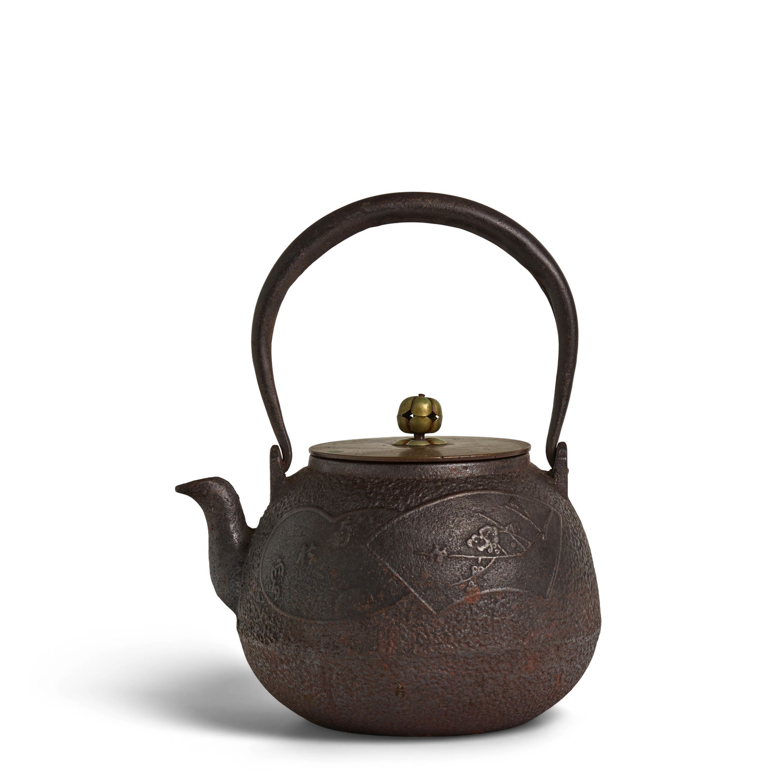 RYŪBUNDŌ COMPANY An Iron Tetsubin (Tea Kettle) and Bronze Cover Meiji era (1868-1912),... (1 of 1)