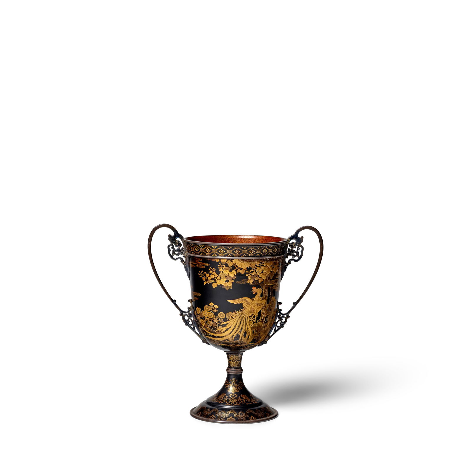 A LACQUERED-SILVER GOBLET Made for the Samurai Shokai company Meiji era (late 19th century) (1 of 1)