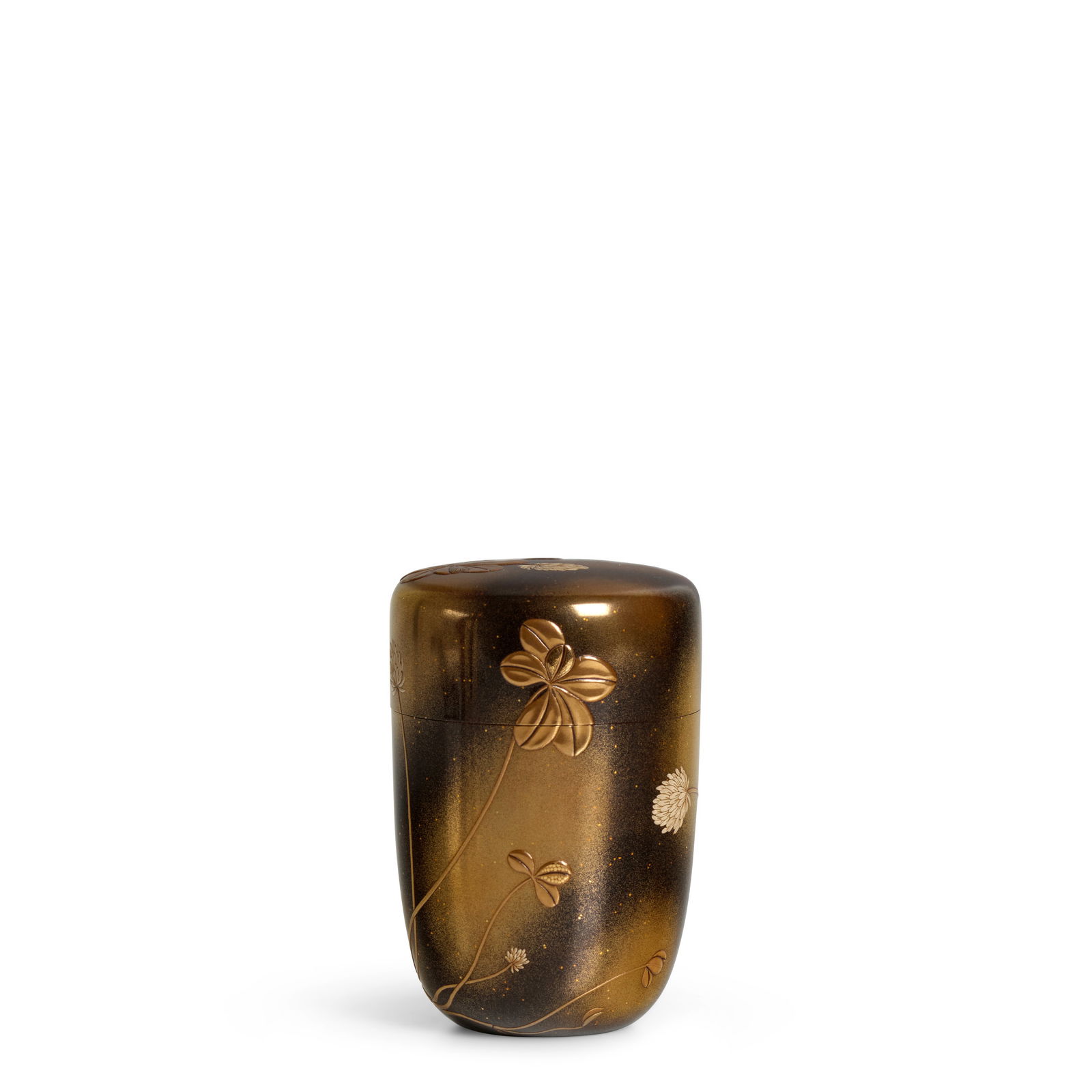 YAMAZAKI MUSHŪ (B.1966) A Lacquer Natsume (Tea Caddy) Heisei era (1989-2019) era, 2010: YAMAZAKI MUSHŪ (B.1966) A Lacquer Natsume (Tea Caddy) Heisei era (1989-2019) era, 2010 The tall natsume of standard form, with inrōbuta (flush-fitting) lid, the turned cherrywood core finish