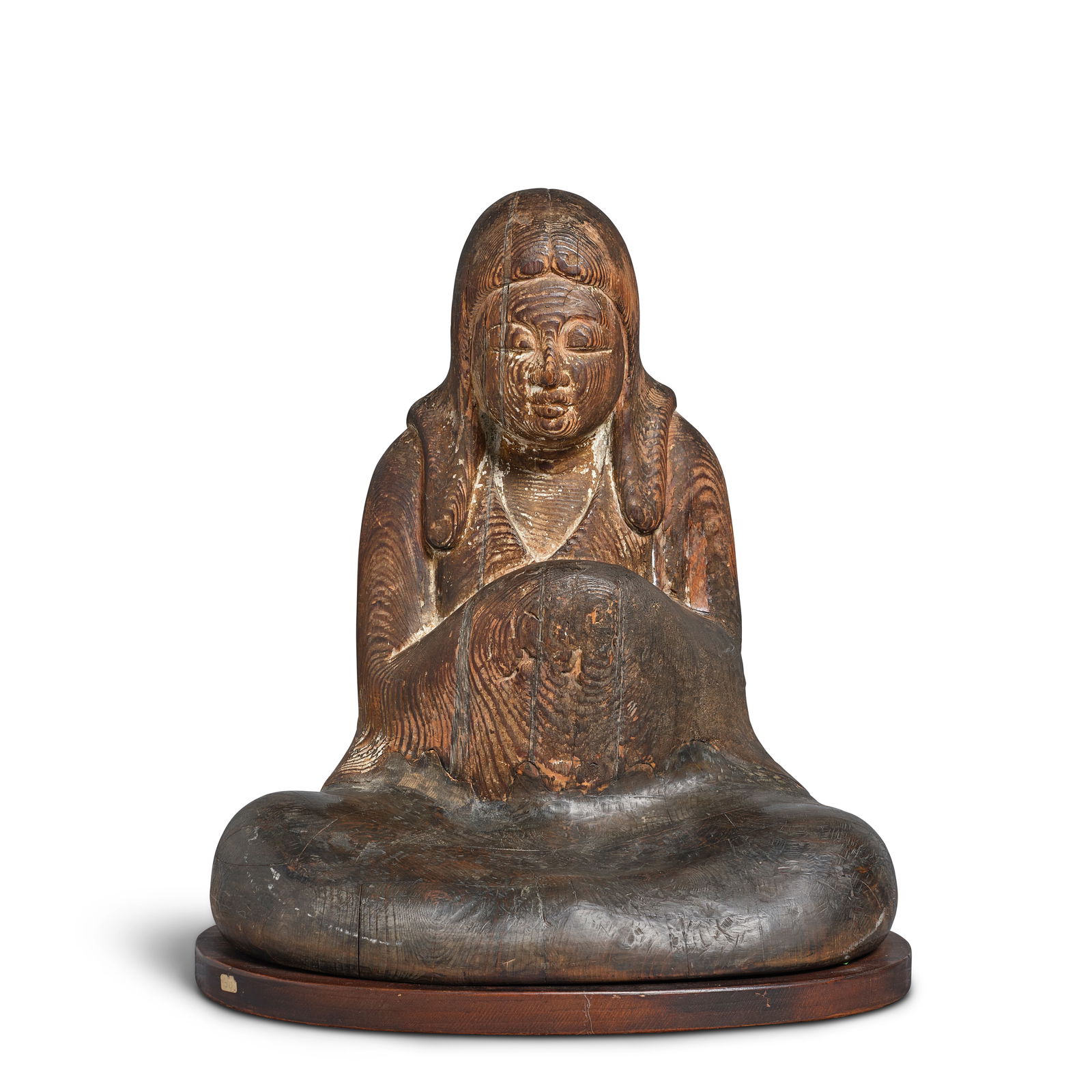 A SEATED FIGURE OF A SHINTO DEITY Kamakura (1185-1333) or Muromachi (1333-1573) period, 14th/15t... (1 of 1)