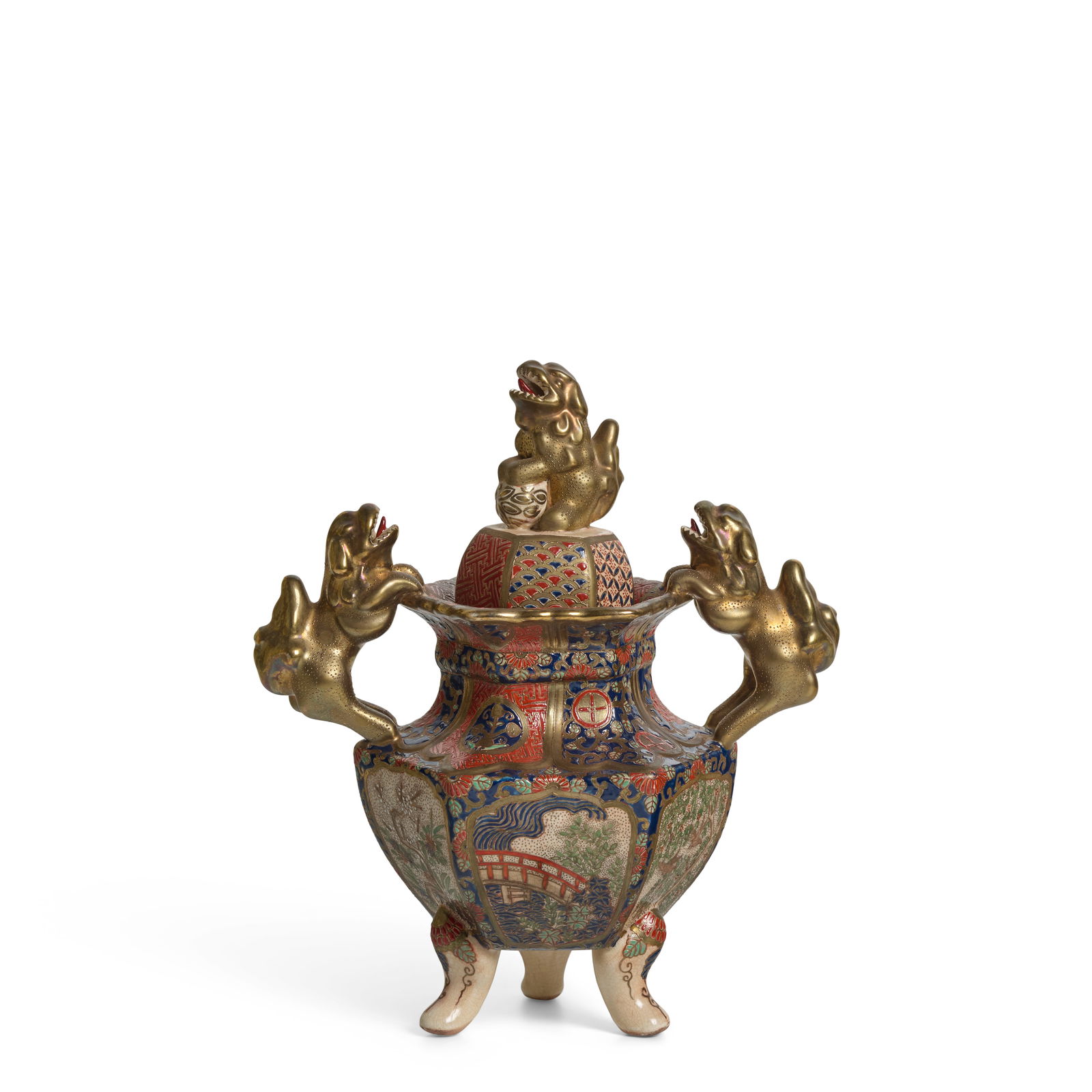 CHIN JUKAN WORKSHOP A Satsuma Incense Burner Meiji era (1868-1912), circa 1900 (1 of 1)