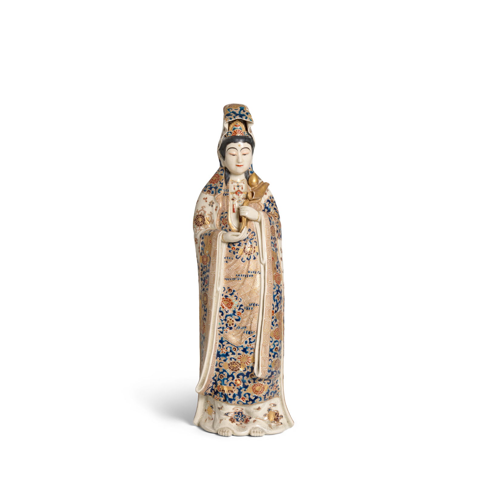 KIZAN (ACTIVE CIRCA LATE 19TH CENTURY) A Satsuma Model of Kannon (Avalokiteshvara) Meiji era (18... (1 of 1)