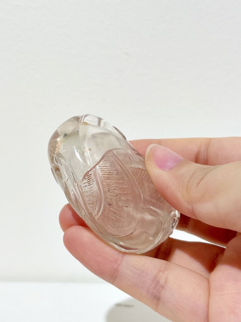 TWO ROCK CRYSTAL SNUFF BOTTLES 19th century (2) - 2