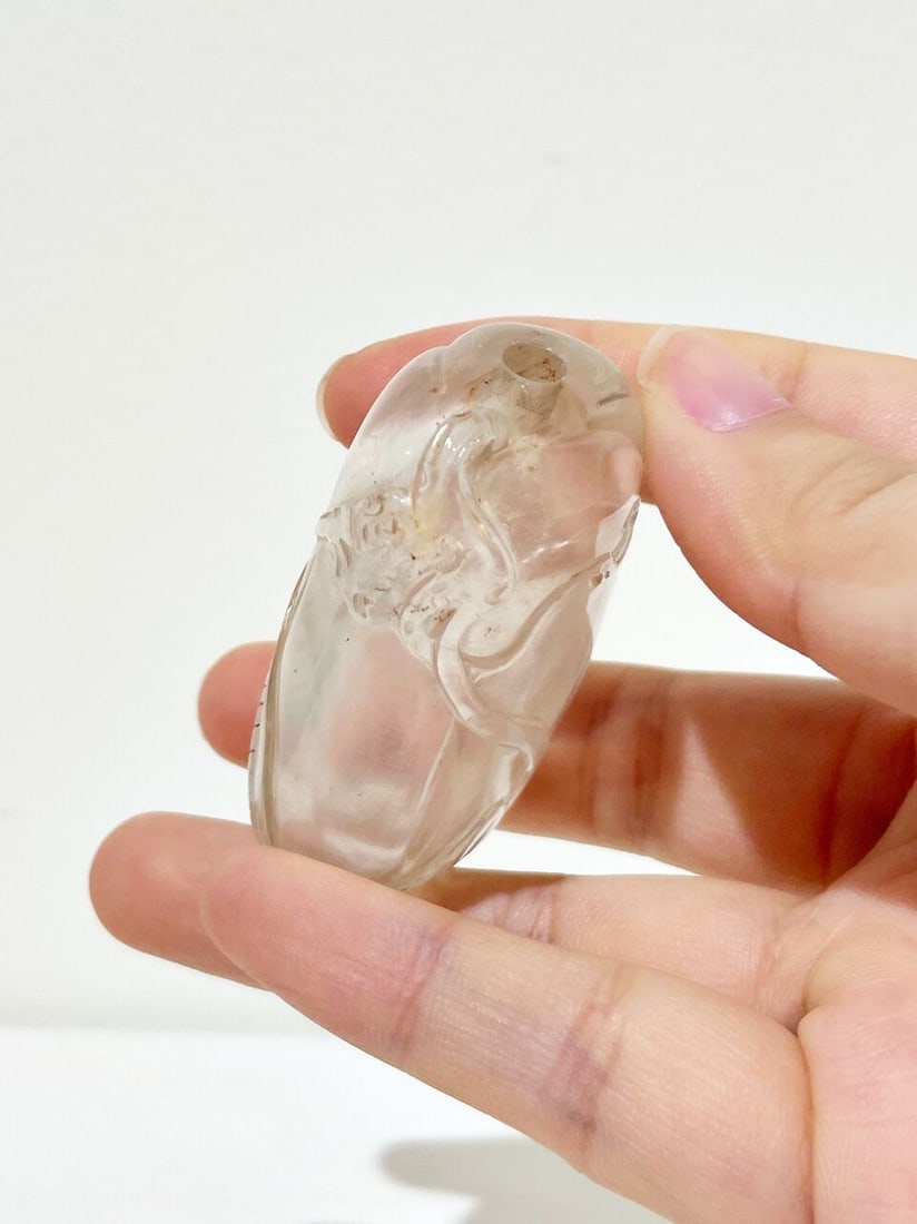 TWO ROCK CRYSTAL SNUFF BOTTLES 19th century (2) - 4